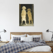 Toile Deux chiens regardant par la fenêtre de la porte,  (Insitu(Chambre))