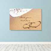 Toile Deux cœurs dans le sable (Insitu (Plancher de Bois))