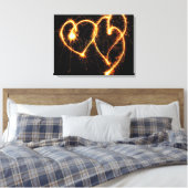 Toile Deux Coeurs Étincelants (Insitu(Chambre))
