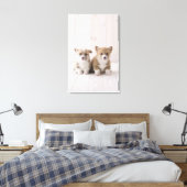 Toile Deux Corgi gallois assis (Insitu(Chambre))