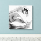 Toile Deux cygnes (Insitu (Plancher de Bois))