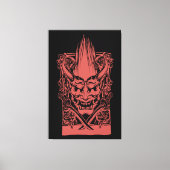 Toile Deux démons rouges avec des épées (Recto)