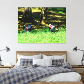 Toile Deux dindons dans une clairière ensoleillée (Insitu(Chambre))