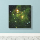 Toile Deux étoiles extrêmement brillantes (Insitu (Plancher de Bois))