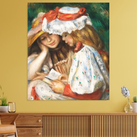 Toile Deux filles Lecture par Pierre-Auguste (Insitu(Salon))
