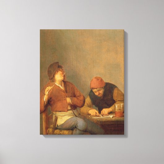 Toile Deux fumeurs dans un intérieur, 1643 (Recto)