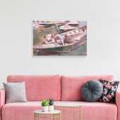 Toile Deux garçons en bateau (par Theodore Robinson) (Insitu(Salon))