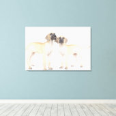 Toile Deux Grands Danois (Insitu (Plancher de Bois))