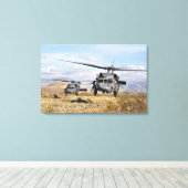 Toile Deux hélicoptères HH-60 Pavehawk se préparent à at (Insitu (Plancher de Bois))