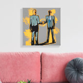 Toile Deux hommes d'affaires serrant la main (Insitu(Salon))