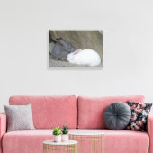 Toile Deux lapins de lapin mignons (Insitu(Salon))