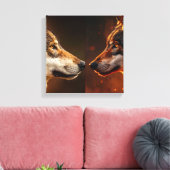 Toile Deux loups (Insitu(Salon))