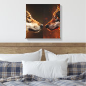 Toile Deux loups (Insitu(Chambre))