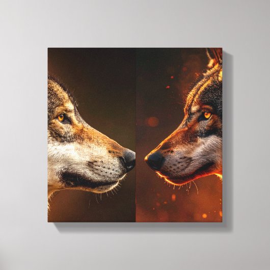 Toile Deux loups (Recto)