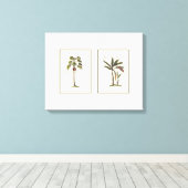 Toile Deux mini palmiers encadrés (Insitu (Plancher de Bois))