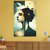 Toile Deux mondes (Insitu(Salon))