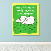 Toile Deux moutons discutant dans un champ (Insitu (Plancher de Bois))