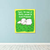 Toile Deux moutons qui bavardent dans un champ (Insitu (Plancher de Bois))