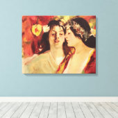 Toile Deux muses du printemps (par Stefan Luchian) (Insitu (Plancher de Bois))