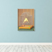 Toile Deux oiseaux des Canaries dans une cage (par Anton (Insitu (Plancher de Bois))