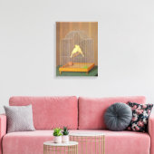 Toile Deux oiseaux des Canaries dans une cage (par Anton (Insitu(Salon))