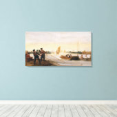 Toile Deux pêcheurs tirant dans leurs filets (Insitu (Plancher de Bois))