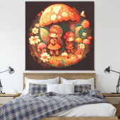 Toile Deux petites filles mignonnes elves Stretted Canva (Insitu(Chambre))