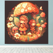 Toile Deux petites filles mignonnes elves Stretted Canva (Insitu (Plancher de Bois))