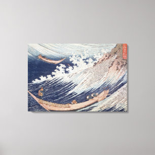 Toile Deux petits bateaux de pêche en mer