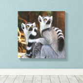 Toile Deux petits lémuriens (Insitu (Plancher de Bois))