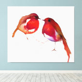 Toile Deux petits oiseaux d'encre 2014 (Insitu (Plancher de Bois))