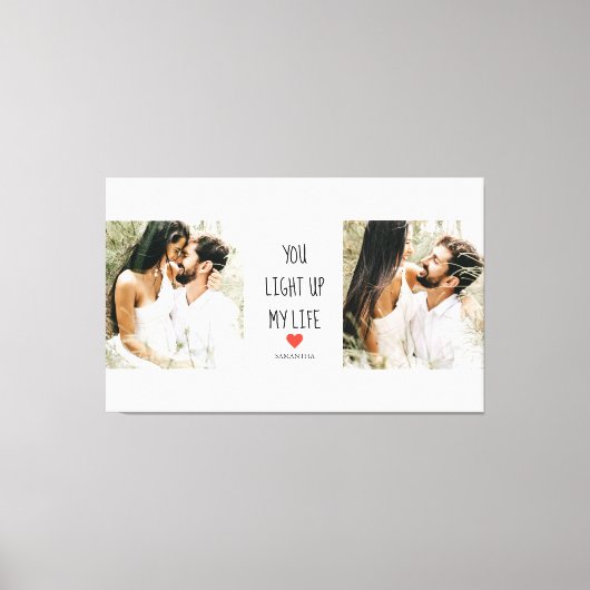 Toile Deux photos | Happy Valentines Day | (Recto)