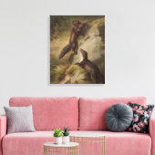 Toile Deux pins martens sur un rocher dans la forêt (Insitu(Salon))