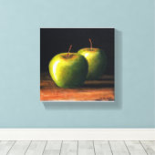 Toile Deux pommes vertes (Insitu (Plancher de Bois))