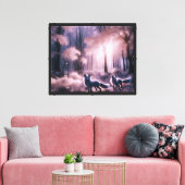 Toile Deux renards argentés (Insitu(Salon))
