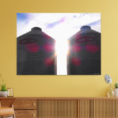 Toile Deux silos au lever du soleil (Insitu(Salon))