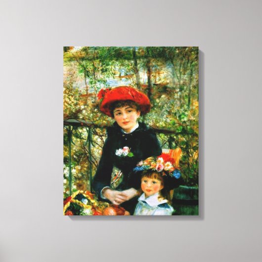 Toile Deux Soeurs en terrasse par Renoir (Recto)
