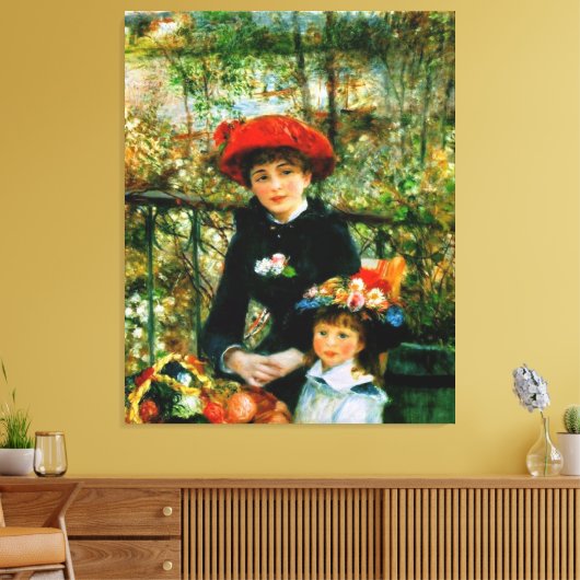 Toile Deux Soeurs en terrasse par Renoir (Insitu(Salon))