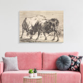 Toile Deux taureaux de combat (par Paulus Potter) (Insitu(Salon))