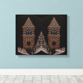 Toile Deux tours par Rofey (Insitu (Plancher de Bois))