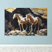 Toile Deux tuyaux se promener sur les rochers Artwork Ca (Insitu (Plancher de Bois))