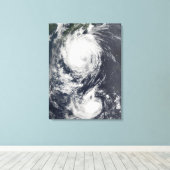 Toile Deux typhons approchant l'Extrême-Orient (Insitu (Plancher de Bois))