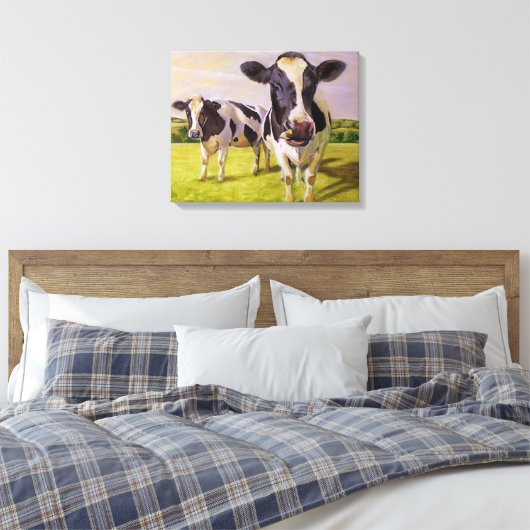 Toile Deux vaches (Insitu(Chambre))