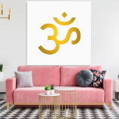 Toile Devanagari om - Blanc (Insitu(Salon))