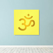 Toile Devanagari om - Canari (Insitu (Plancher de Bois))