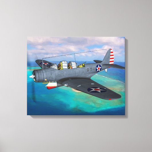 Toile Dévastateur à la BD-1 au-dessus de l'île Midway (Recto)