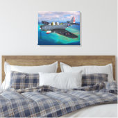 Toile Dévastateur à la BD-1 au-dessus de l'île Midway (Insitu(Chambre))
