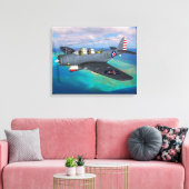 Toile Dévastateur à la BD-1 au-dessus de l'île Midway (Insitu(Salon))