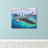 Toile Dévastateur à la BD-1 au-dessus de l'île Midway (Insitu (Plancher de Bois))