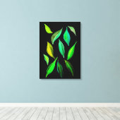 Toile Devenez écolo éco feuille aquarelle illustration (Insitu (Plancher de Bois))